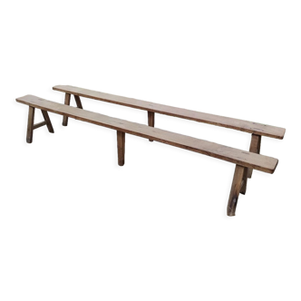 Set of 2 farm benches