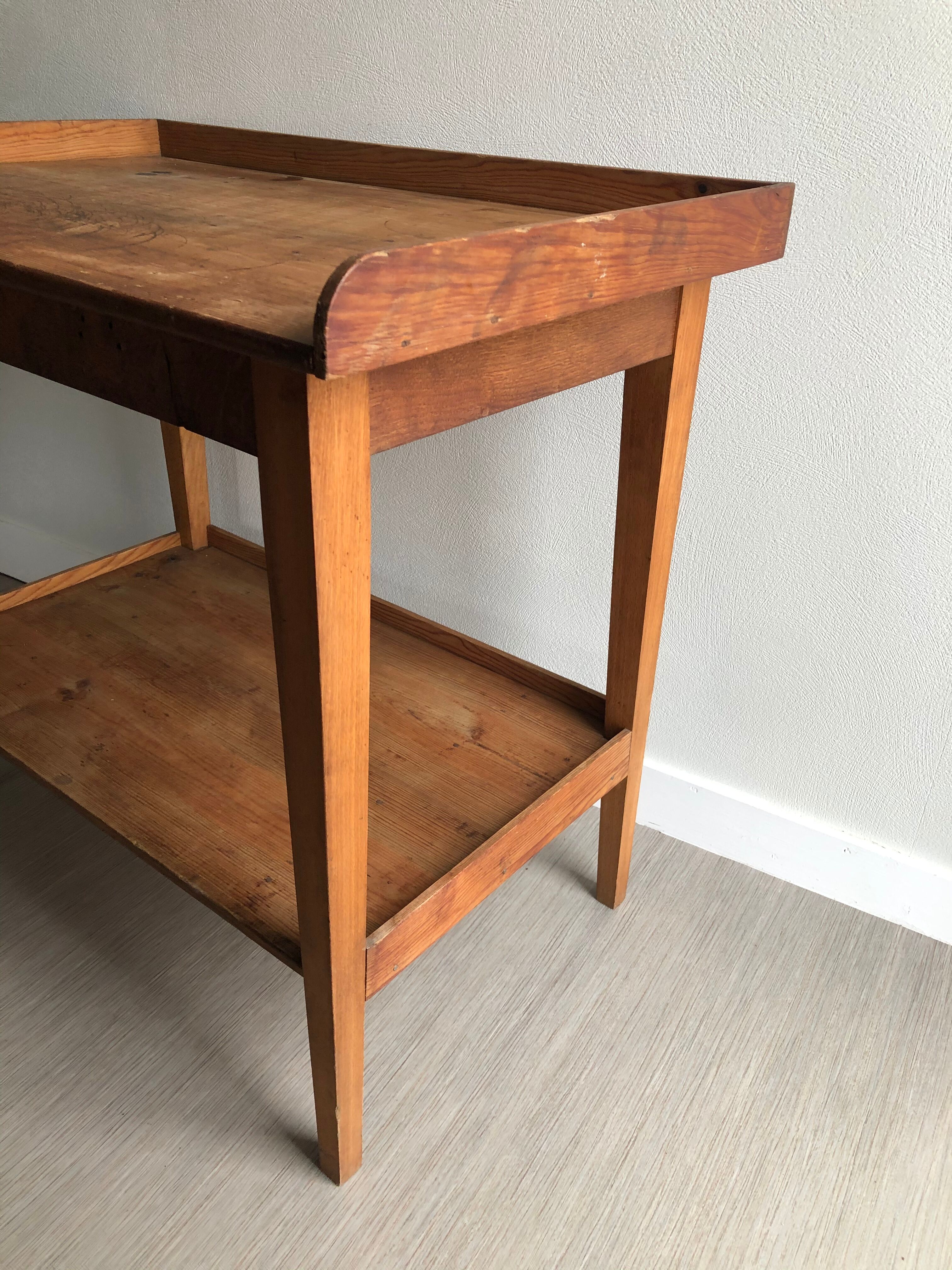 Wooden side table