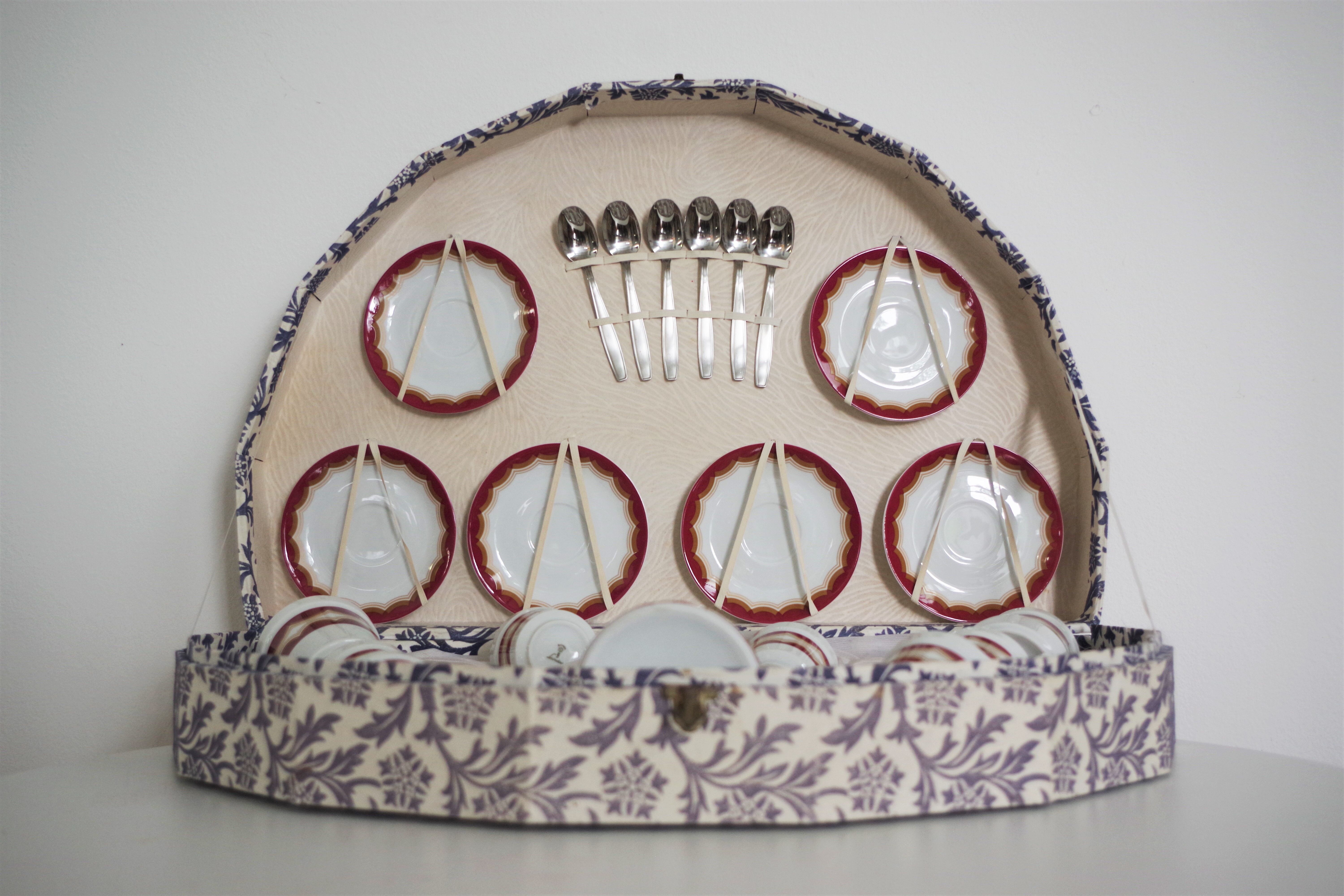 Vintage schirnding coffee service in porcelain, germany, 1970s, set of 21