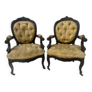 Paire de fauteuils Napoléon - iii louis