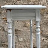 Art Deco wood and marble side table