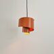 Orange swirl shaped pendant or ceiling lamp by Simon P. Henningsen for Lyfa, Denmark 1960's