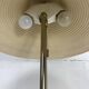 Lampe de table en laiton et rotin en roseau, Italie 1970