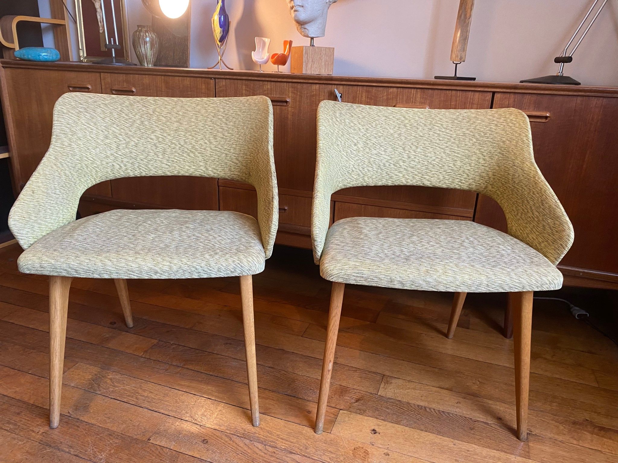 Pair of Erton bridge armchairs France from the 50s