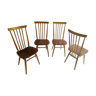 Set of 4 Ercol 608 stick back dining chairs