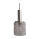 Vintage pendant lamp, glass and chrome, Belgium 1960