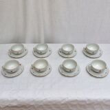 Set of 8 cups with Bavaria porcelain saucers stamped dimension: height -5cm- D -9.5cm