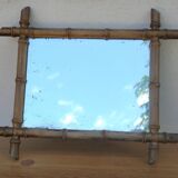 antique vintage bamboo mirror from the 1930s