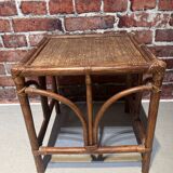 Rattan nesting table