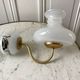 Pair of opaline tulip appliques on brass support 40-50s