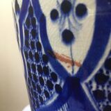 Large blue vase in Moroccan ceramic from Safi