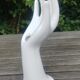 Hand ring holder, vase in white ceramic Vintage