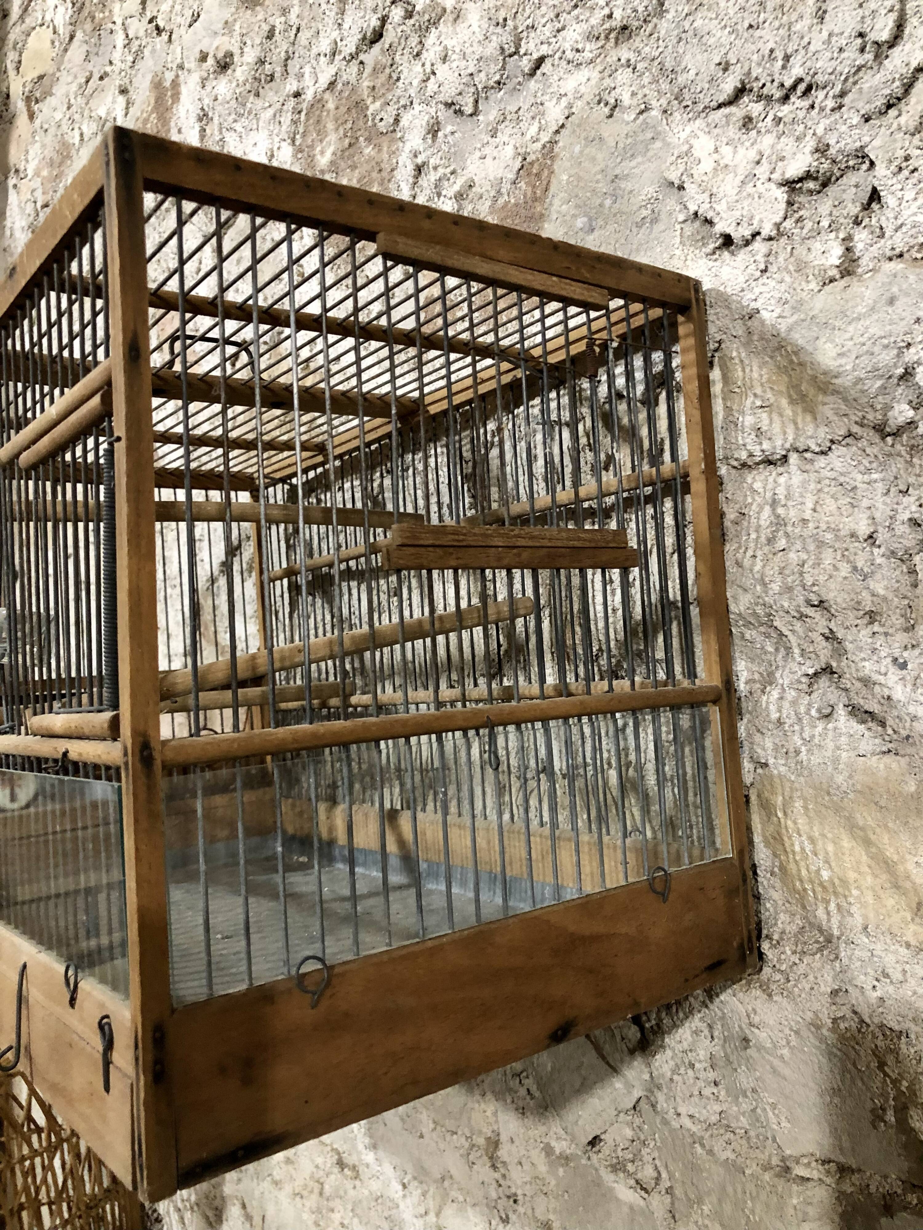 Old wood bird cage