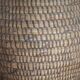 Old basket with lid, straw and bramble, woven basket, decoration