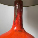 Orange Ceramic Table Lamp, 1970s
