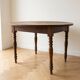 Table de salle à manger ronde rustique en bois massif