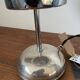 White opaline lamp with silver metal.