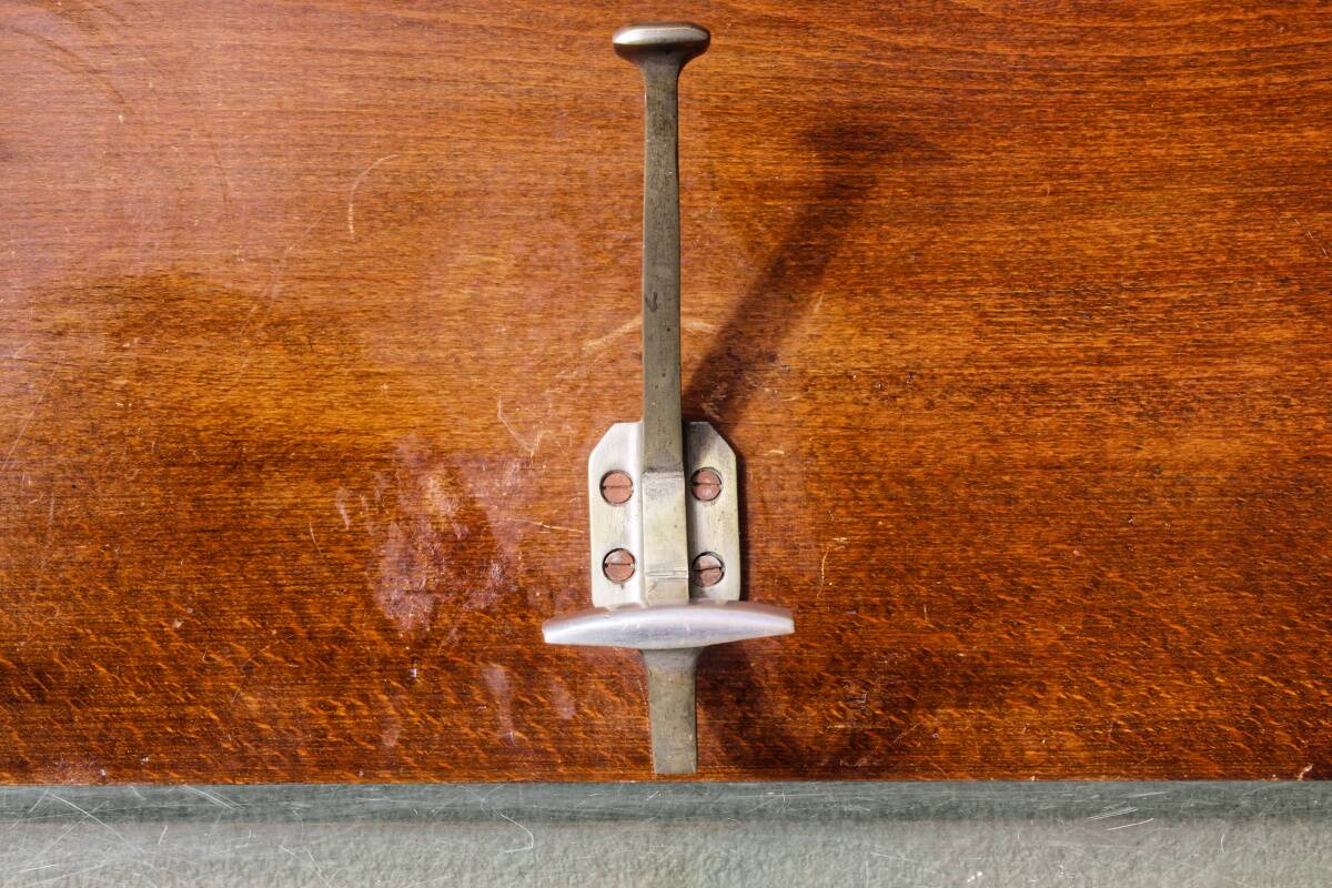 Art Deco wall coat rack, 3 hooks