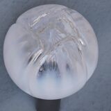 Three vintage wall lamps mazzega opalescent murano italy, year 70