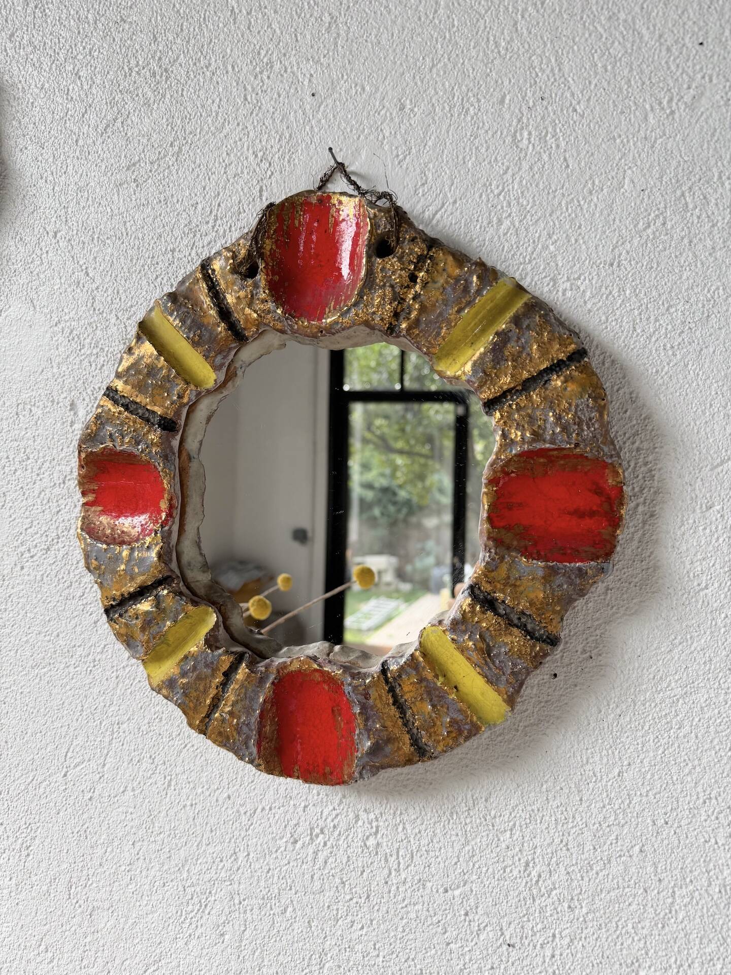 Pair of ceramic mirrors 1950 dlg Mithé