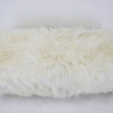 1930s Extraordinary Art Deco Ottoman in Sheepskin Upholstery, Czechoslovakia