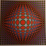 Victor Vasarely, Serigraph Vega, circa 1970, op art
