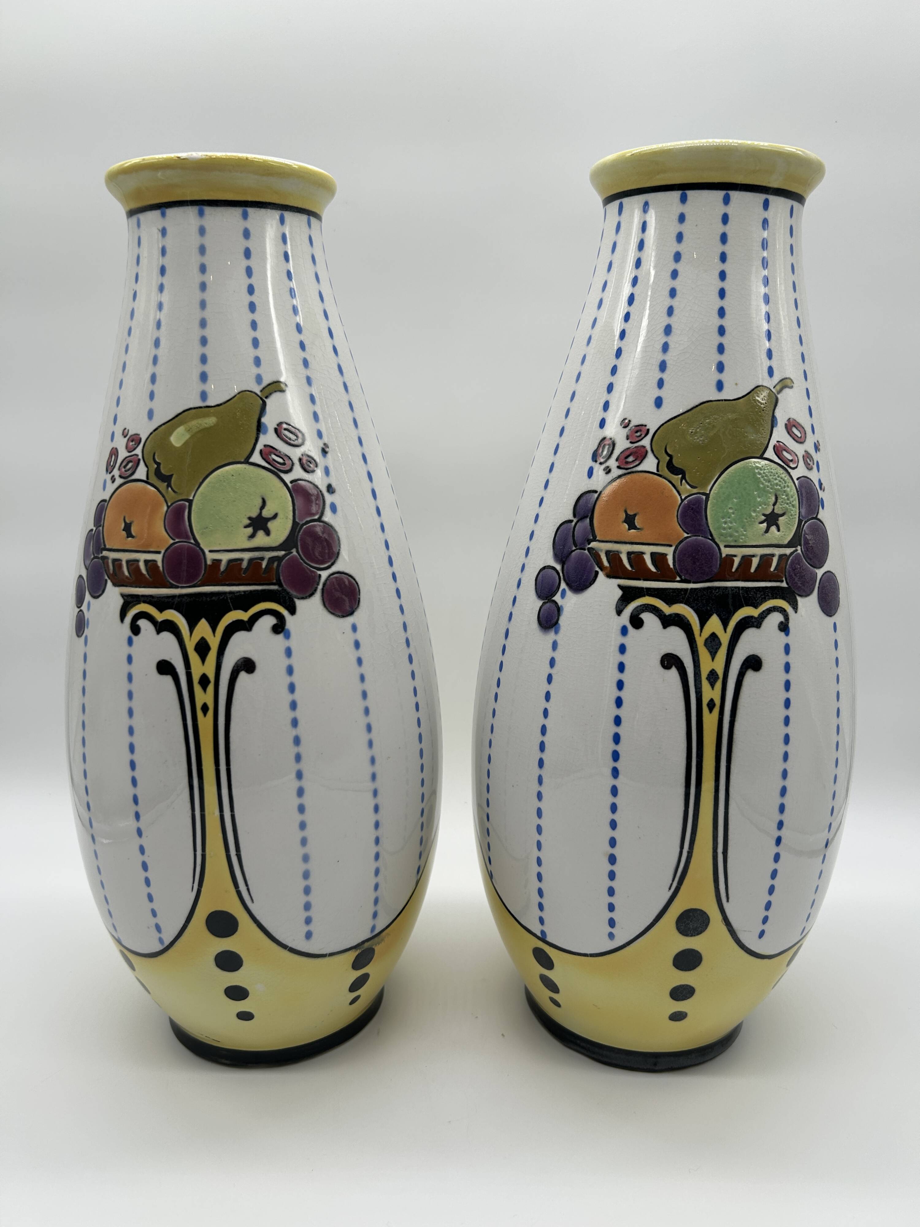 Paire de vases art deco - boch freres
