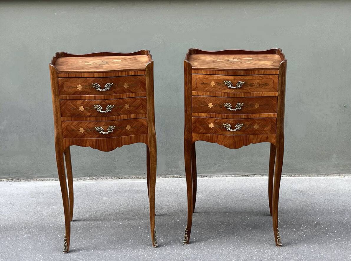 Pair of Louis XV style bedside tables