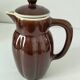 Vintage chocolate glazed stoneware teapot