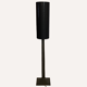 Pair vintage brutalist iron hammered floor or large table lamps, Germany.