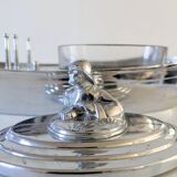 Bateau en inox support vinaigrette vintage années 60