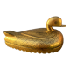 Golden lacquered wooden duck from Burma mid-twentieth forming a box