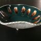 Scarified free-form tripod ceramic cup 50s /60