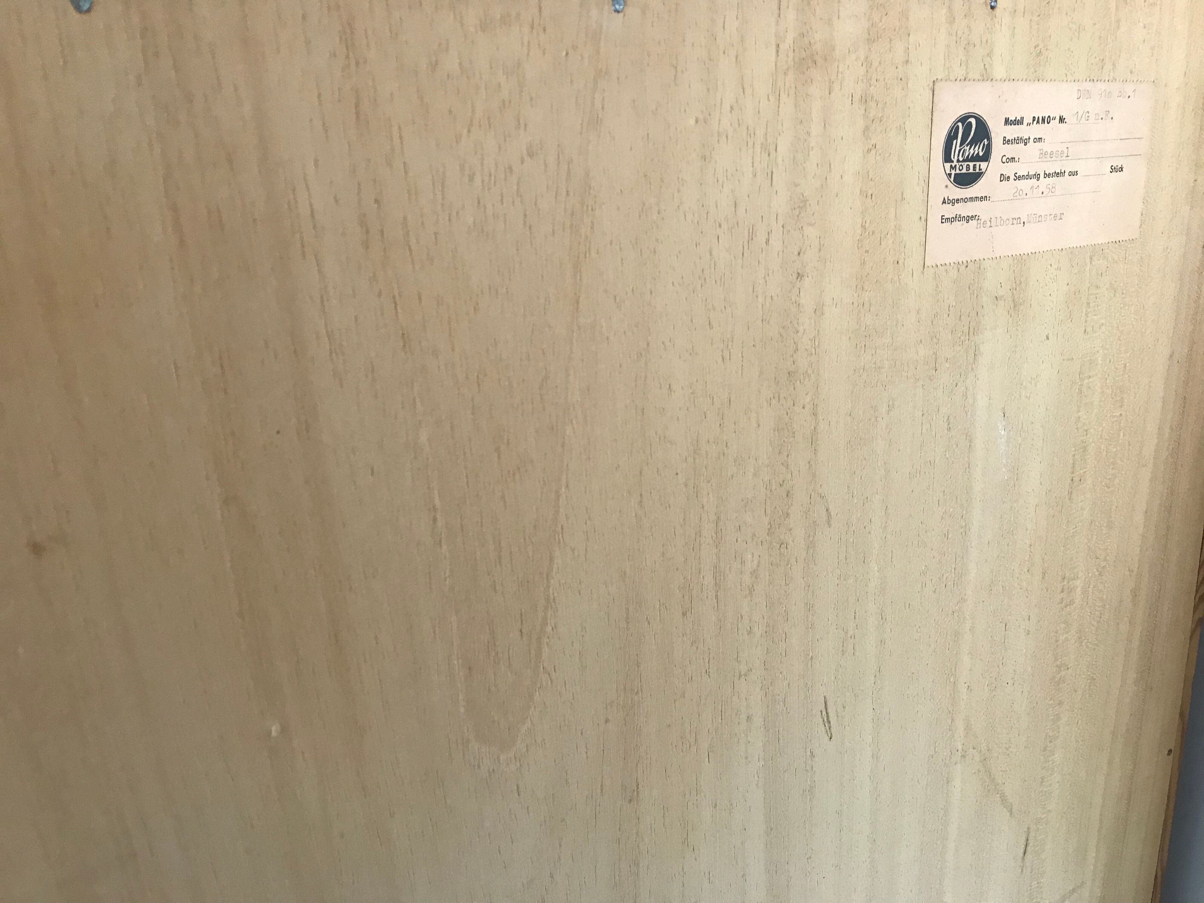 Buffet showcase vintage feet compass sliding doors