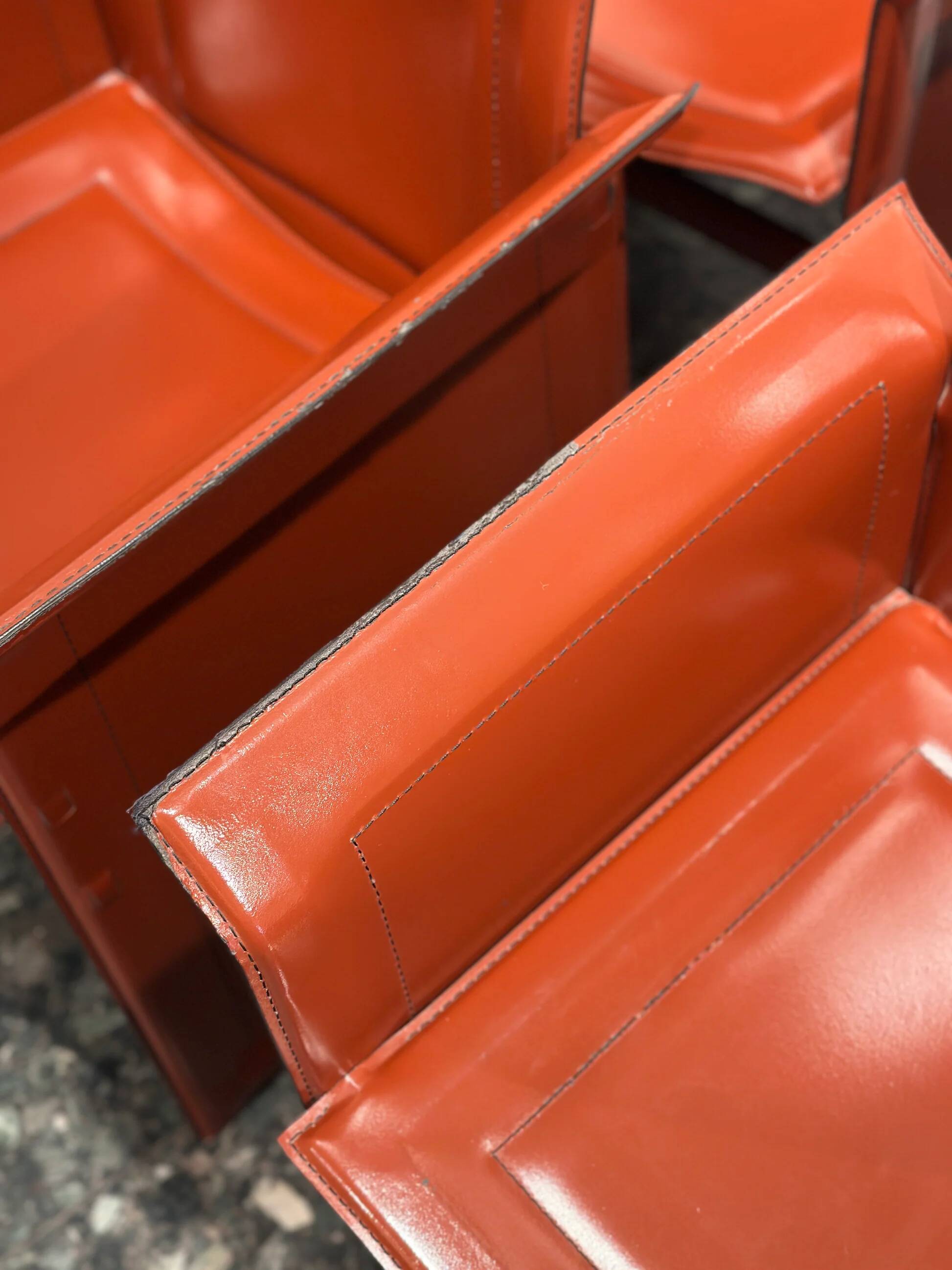 Ensemble de 6 chaises originales "Korium" par Tito Agnoli