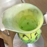 Vase Silviy glass blown Murano varried glass paste object decoration