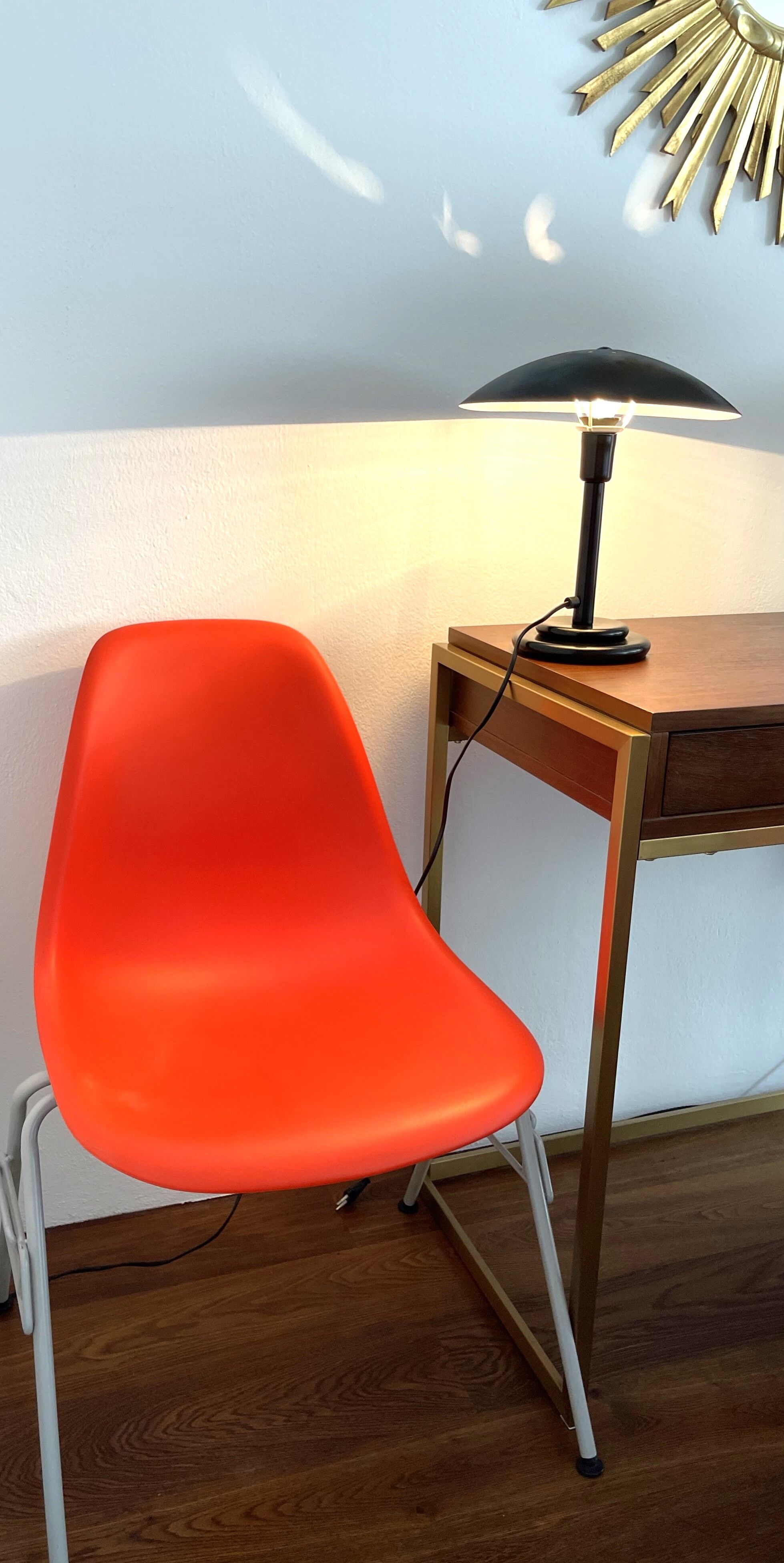 4 Charles Eames DSS chairs for Vitra, Poppy Red