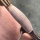 Louis Philippe pink velvet armchair