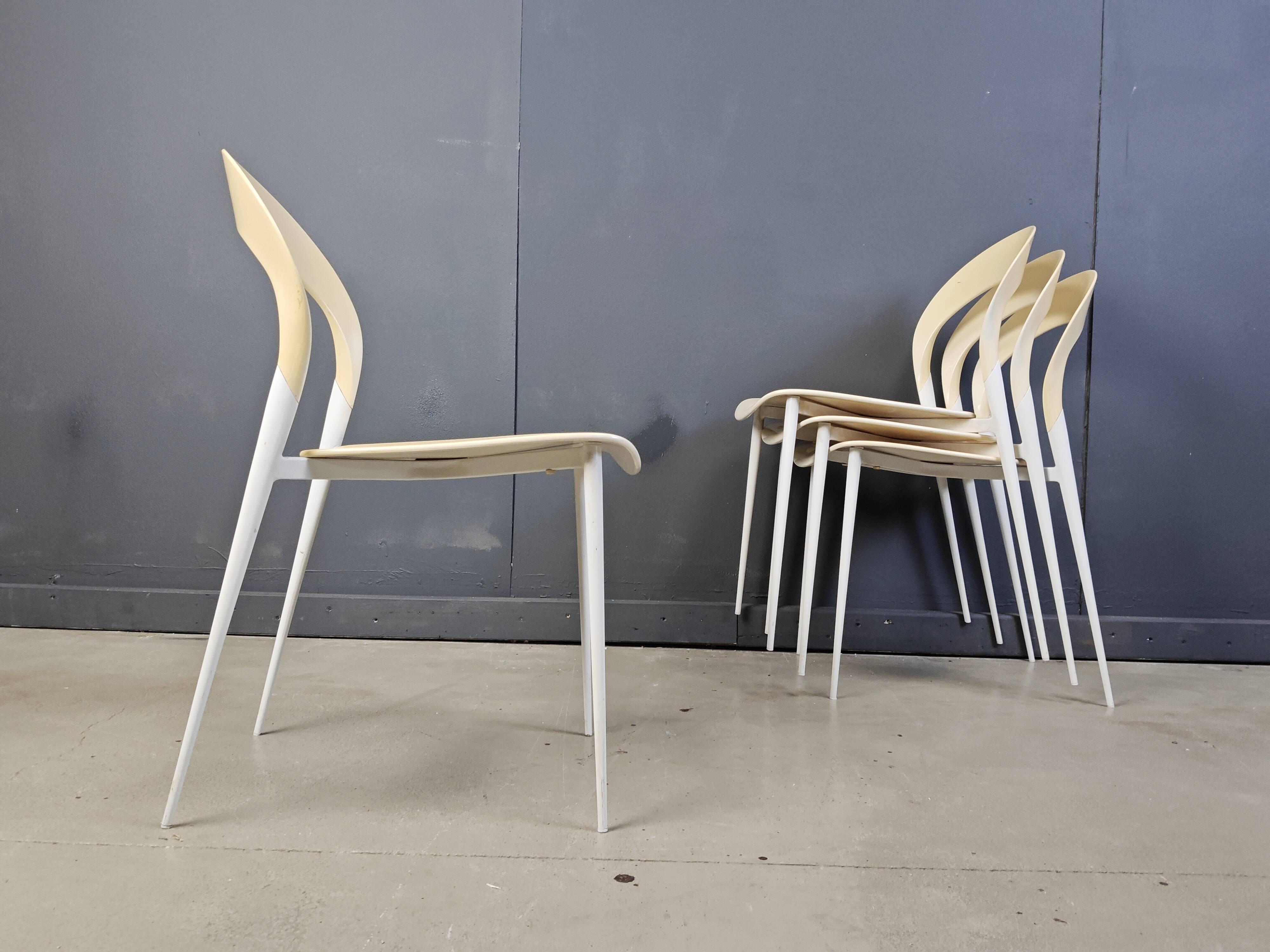 Vintage dining chairs by Calligaris, 1980s - set of 4