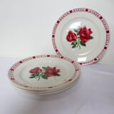 4 flat plates of Digoin Sarreguemines saverne model 220541