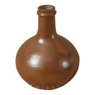 Vintage sandstone ceramic soliflore vase handcrafted bohemian Scandinavian country decoration