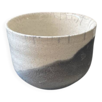 Two-tone handmade ceramic mug