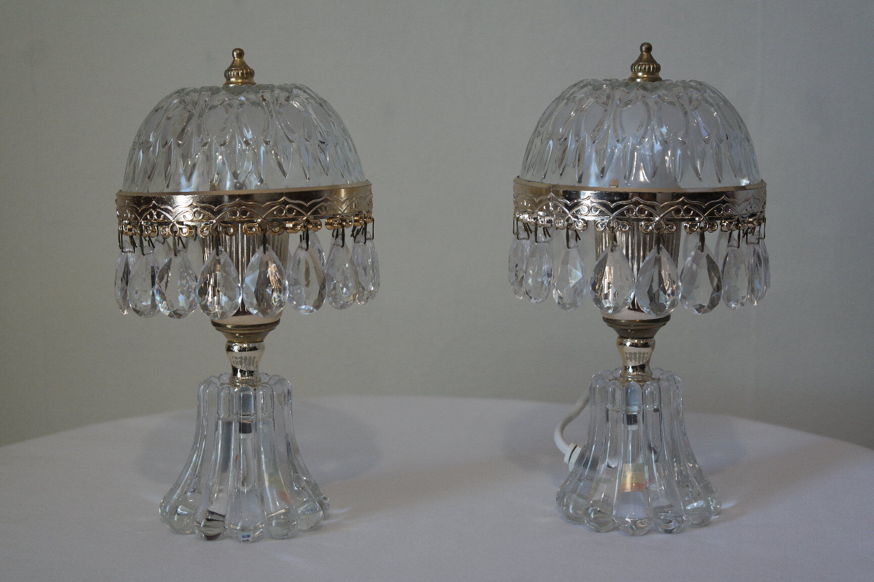 Vintage stamped table lamps