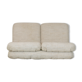 Reclining sofa color "crème chinée", France, circa 1970