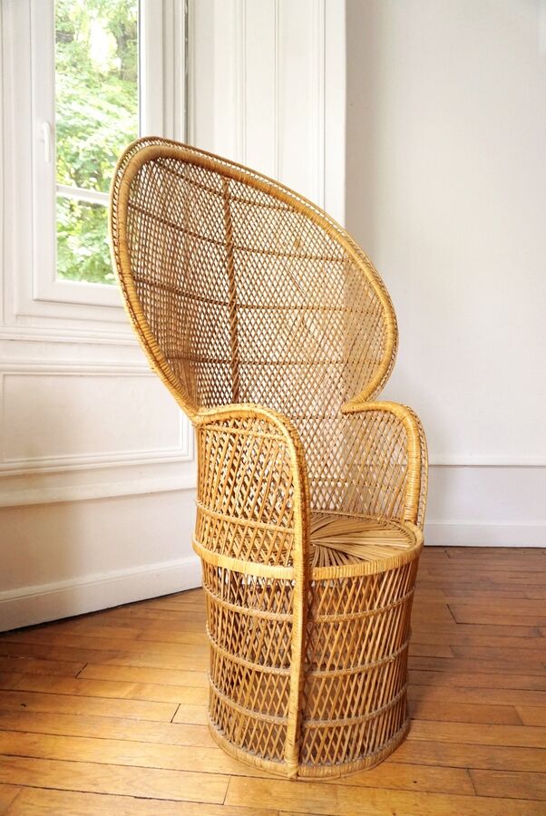 Emmanuelle armchair in rattan