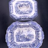 David Johnston - Plat légumier faïence fine de Bordeaux service Turc bleu circa 1840