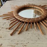 Rattan sun mirror