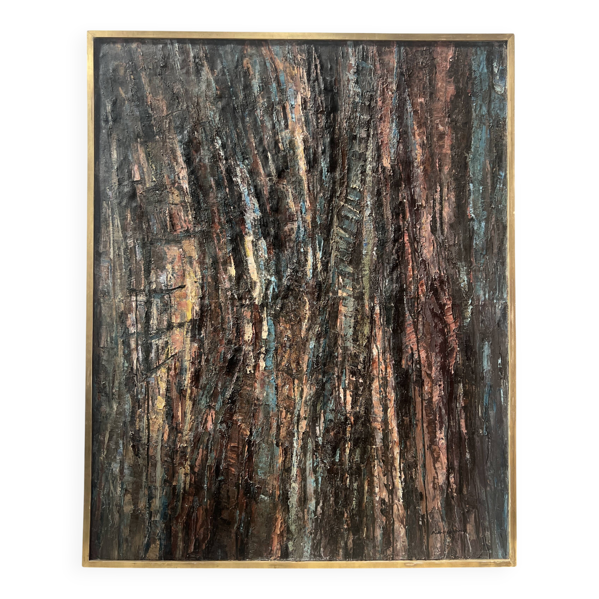 Oil on canvas, contemporary painting by "POLLET LECLERC" 20th century.
