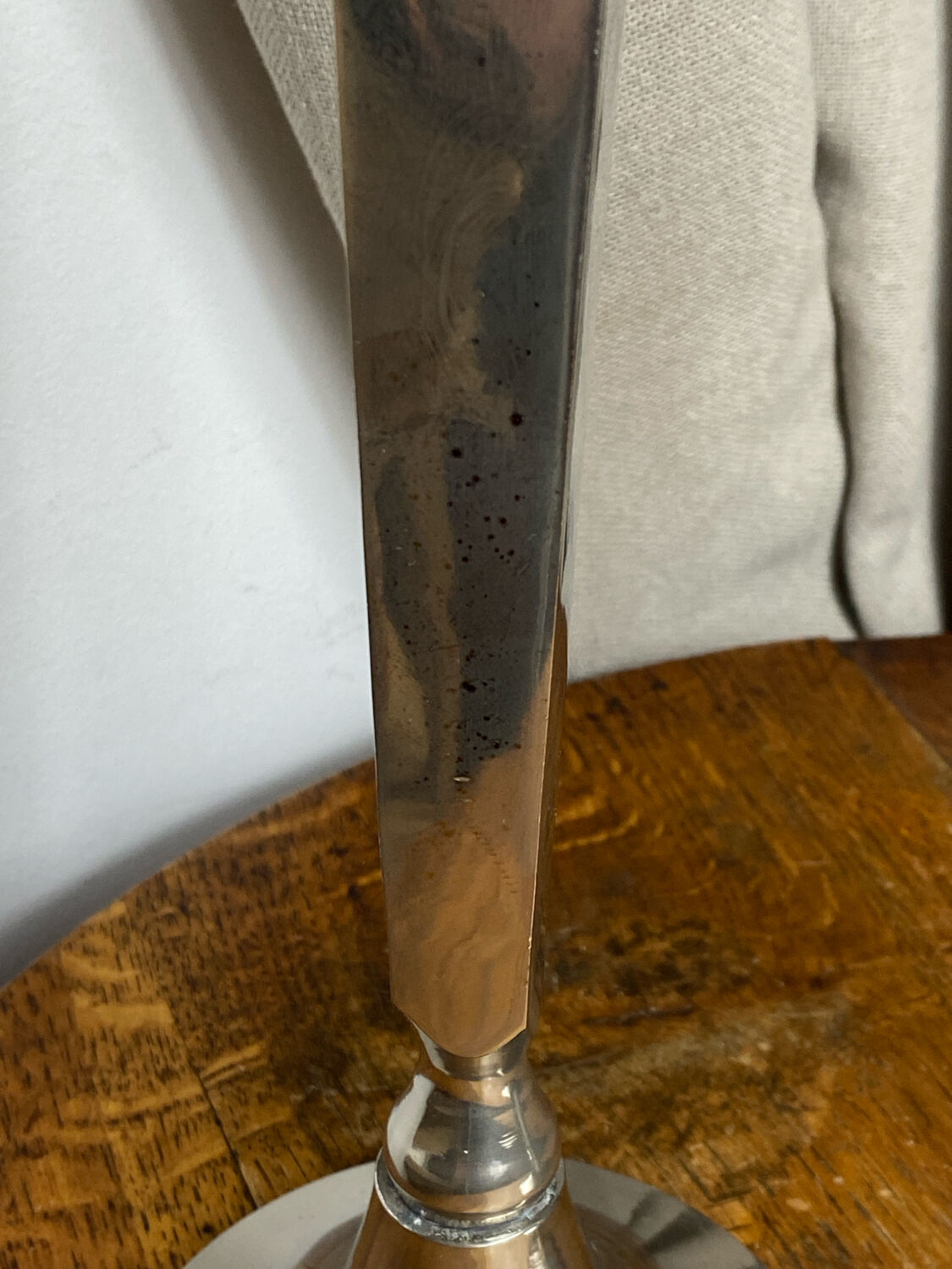 Pair of silver-plated candlesticks