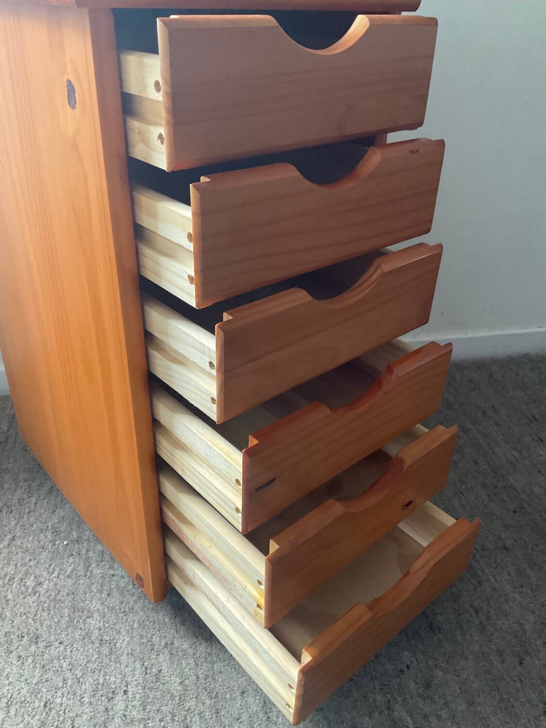 Vintage pine drawer unit